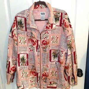 VINTAGE Basic Editions SilkJacket, Quite Lux, Floral Chic, Avant Garde, Eclectic